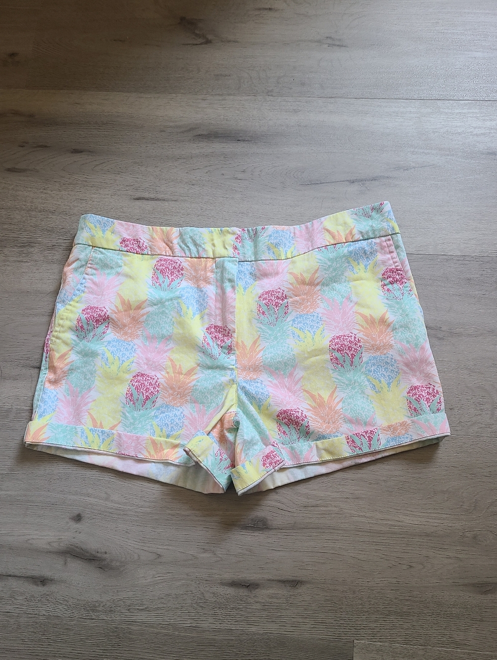 Cynthia Rowley NWOT Womens Colorful Pineapple Printed Shorts Size 4